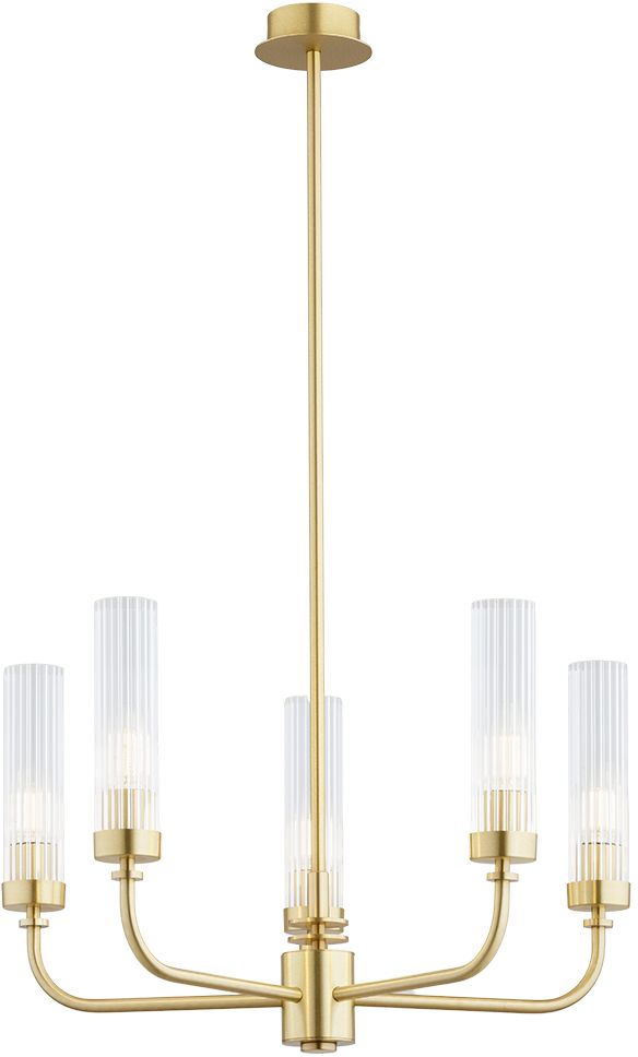 Argon Preston lampa wisząca 5x7 W mosiądz-przezroczysta 2196