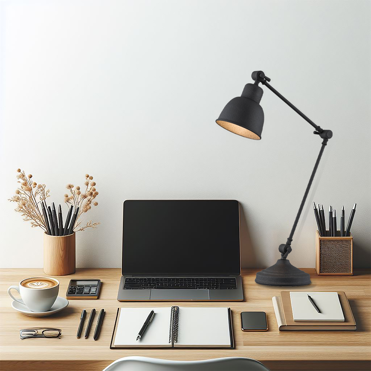 Argon Eufrat lampa biurkowa 1x15W czarny 3197