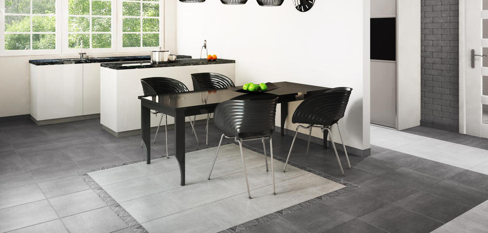 Paradyż Sextans płytka ścienno-podłogowa 40x40 cm grafitowy mat