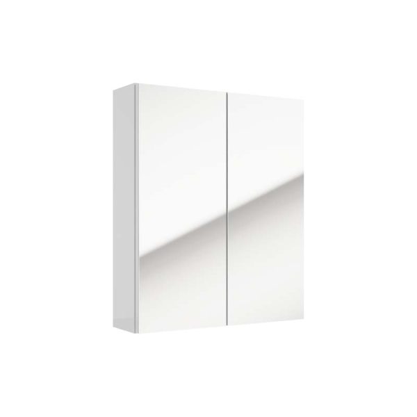 Defra Salsa E50 szafka 50x15x60 cm z lustrem biały połysk 242-E-05009