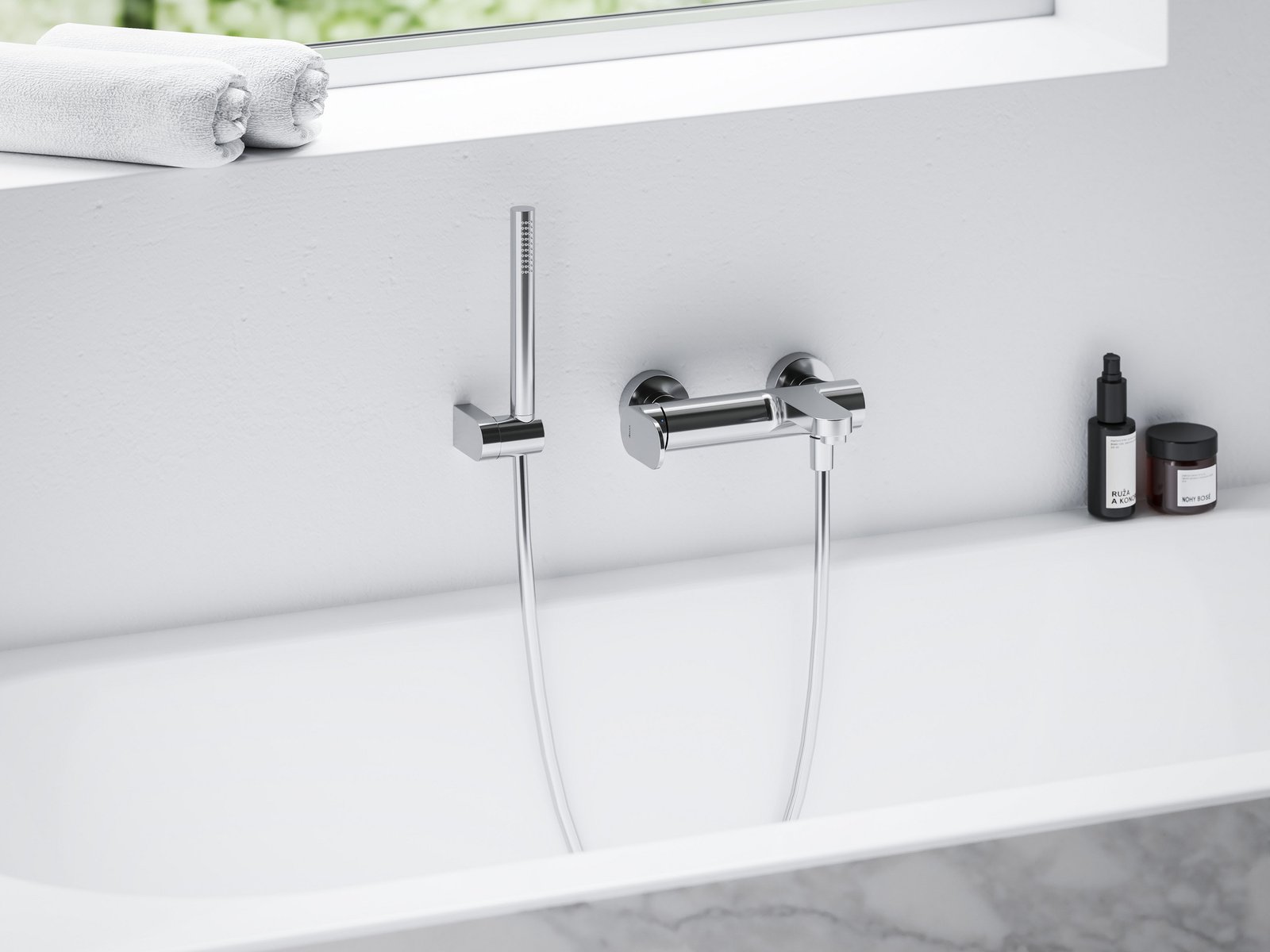 Ravak Eleganta bateria wannowo-prysznicowa ścienna chrom X070213