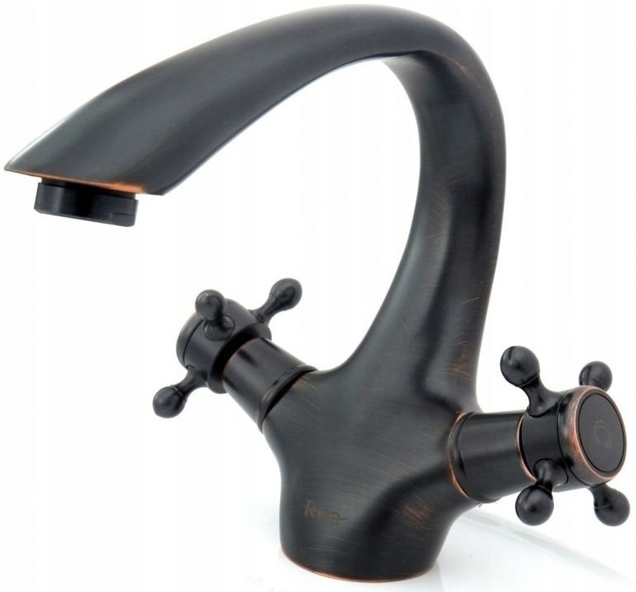 Rea Retro Old Black bateria umywalkowa stojąca czarna REA-B0225