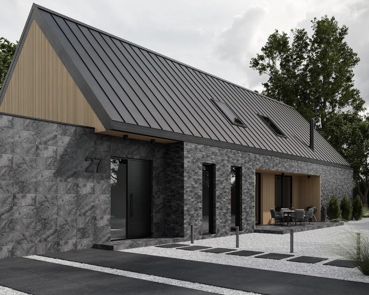 Paradyż Ardis Dark płytka elewacyjna 40x6,6 cm szara