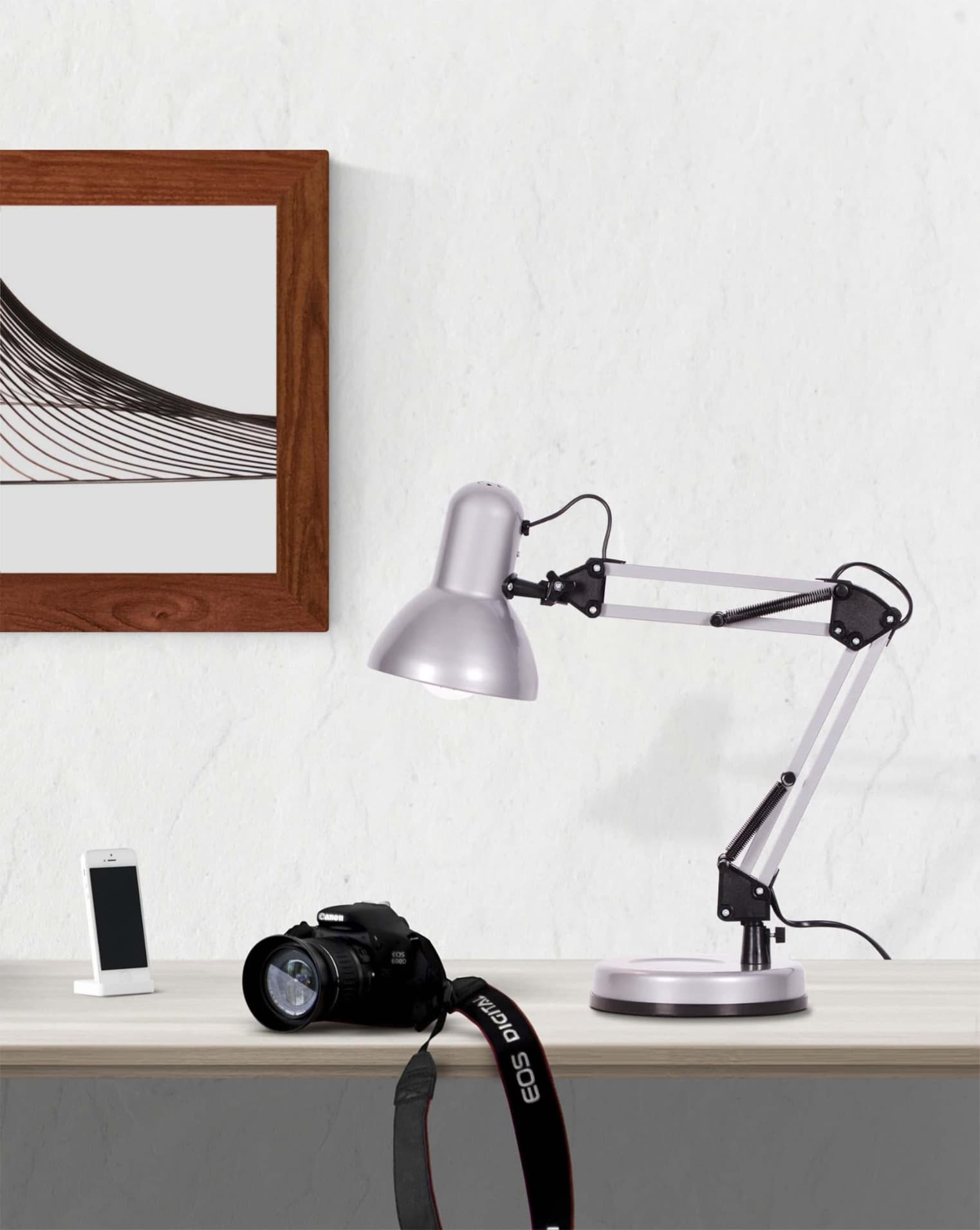 Kaja Cosmo lampa biurkowa 1x60W srebrny K-MT-COSMOSREBRNY