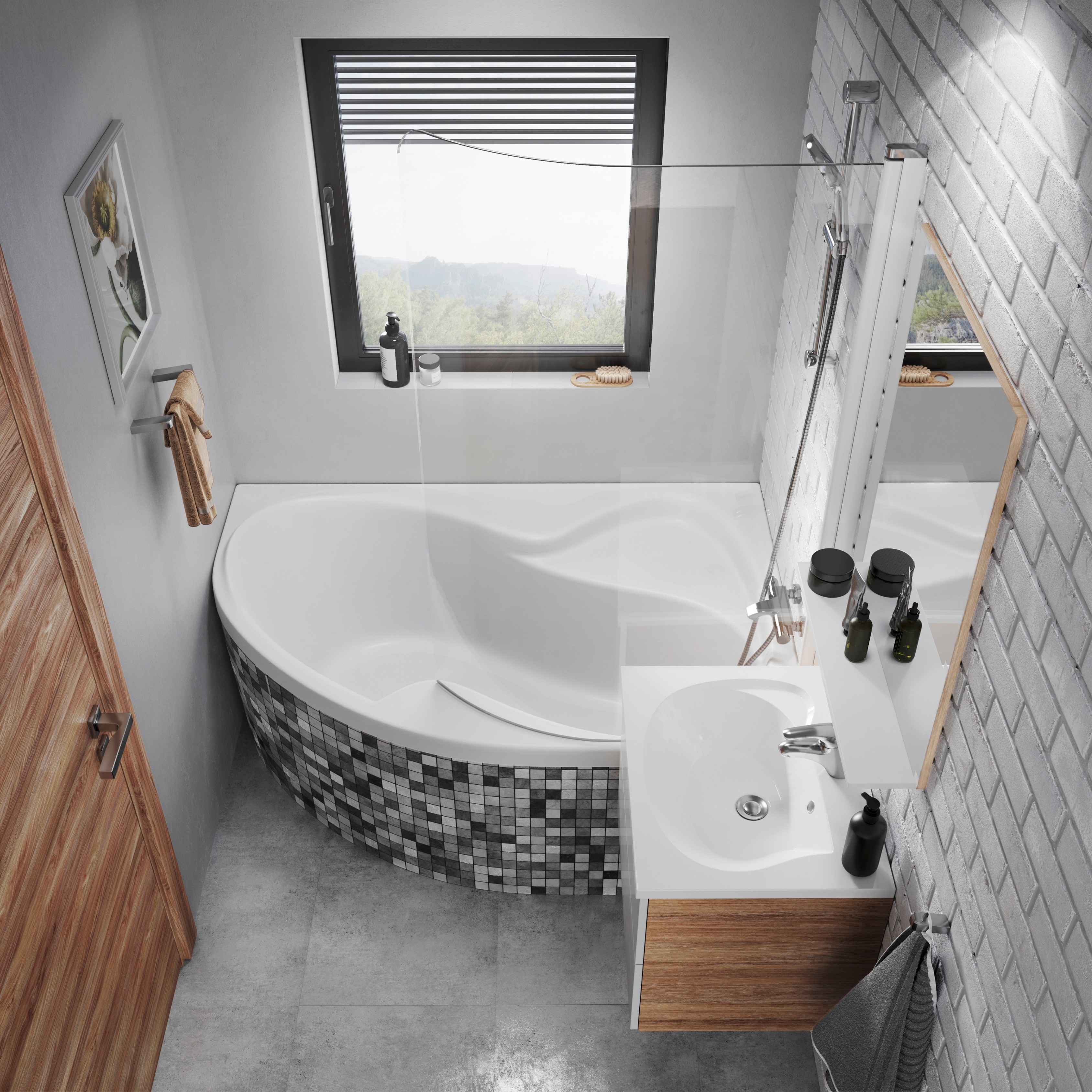 Ravak Rosa II wanna narożna 160x105 cm prawa biała CL21000000