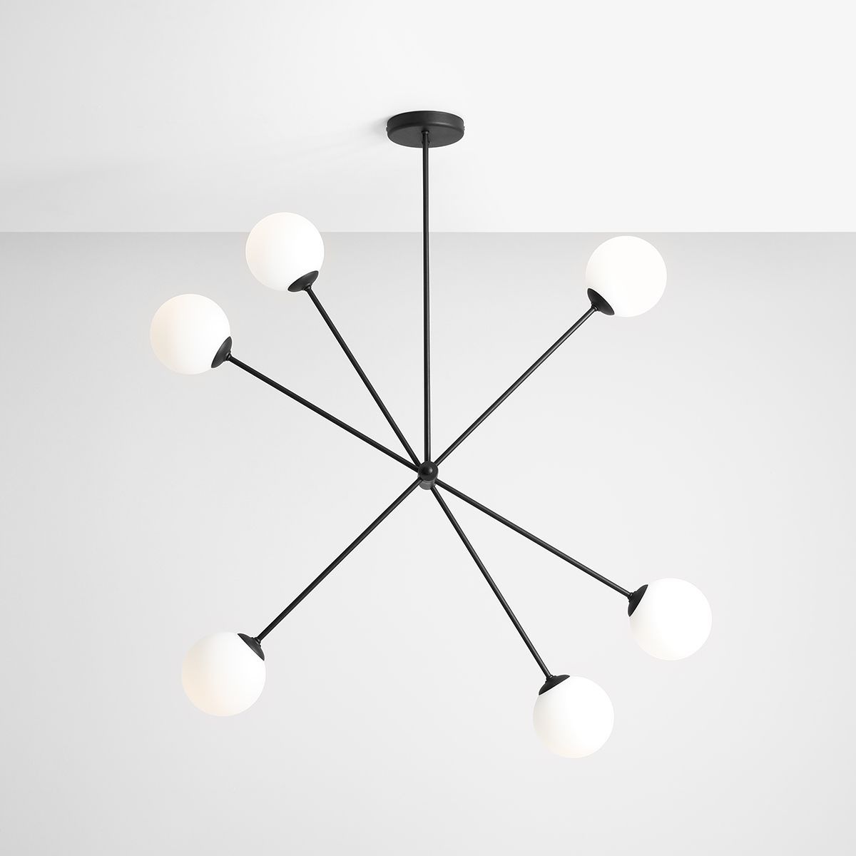 Aldex Ohio lampa podsufitowa 6x10 W czarna 1081PL_K1