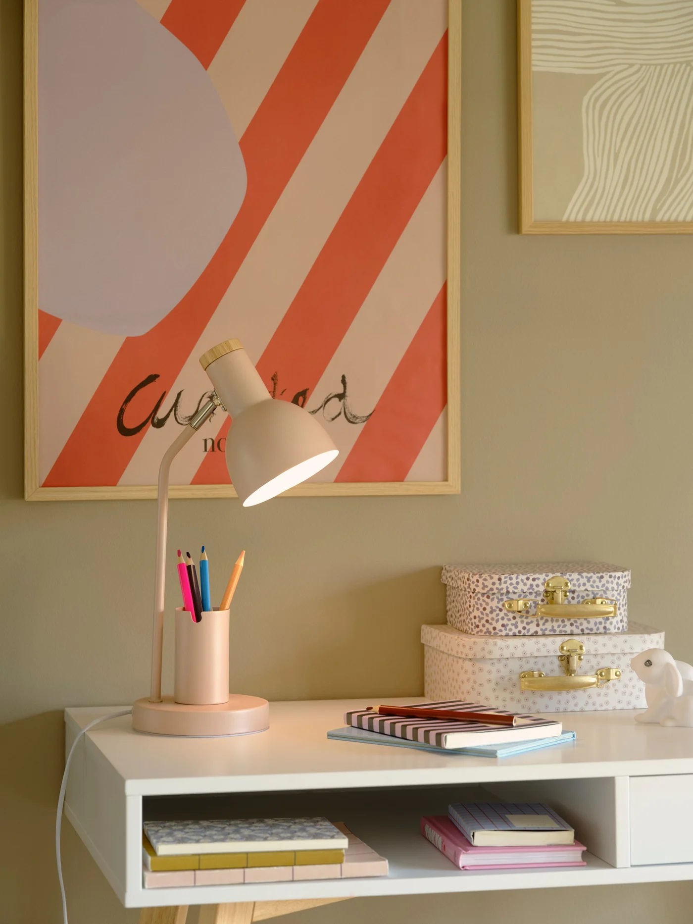 Nordlux Devone lampa biurkowa 1x15 W zakurzona róża 2512405057