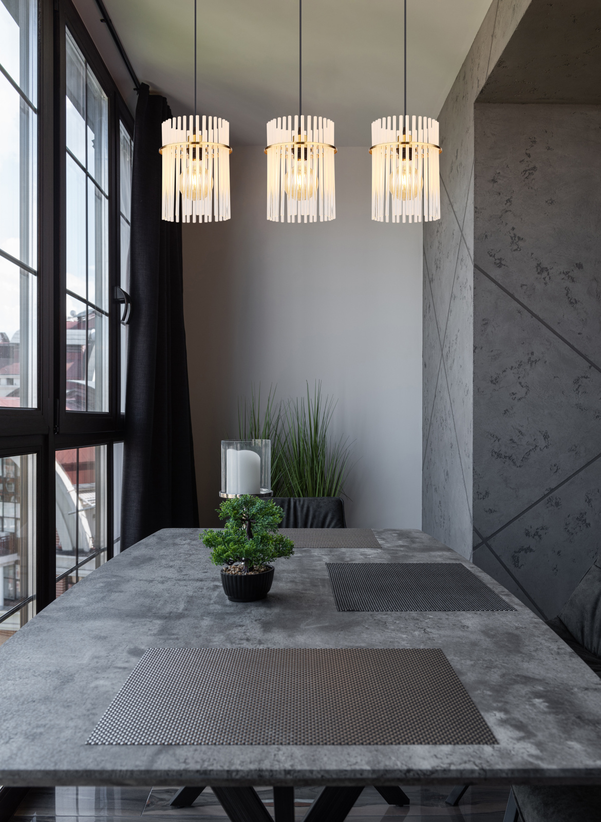 Globo Lighting Gorley lampa wisząca 3x60 W biała-czarna-złota 15698-3HM