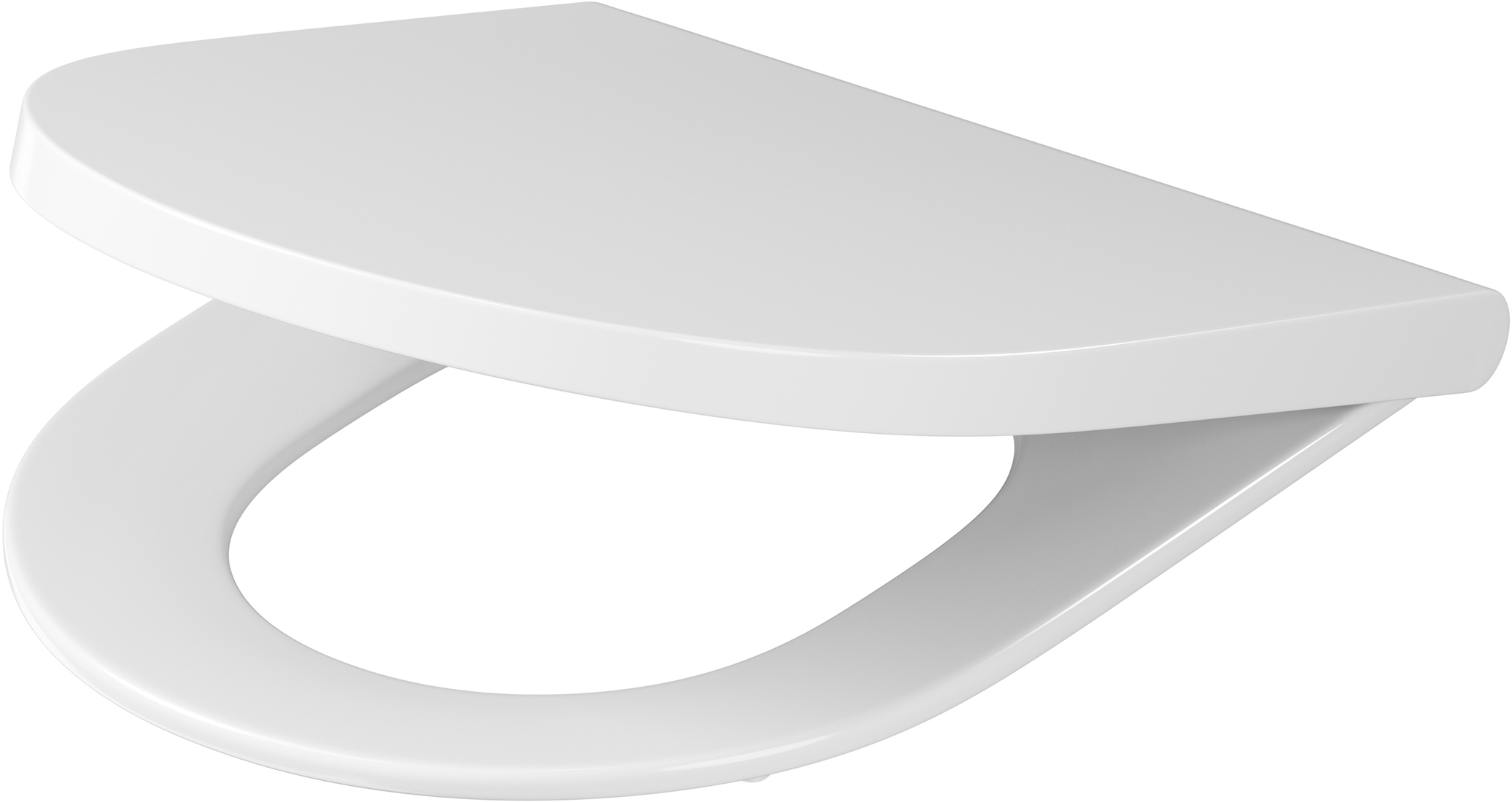 Cersanit Larga Oval deska sedesowa wolnoopadająca Slim biała K98-0229