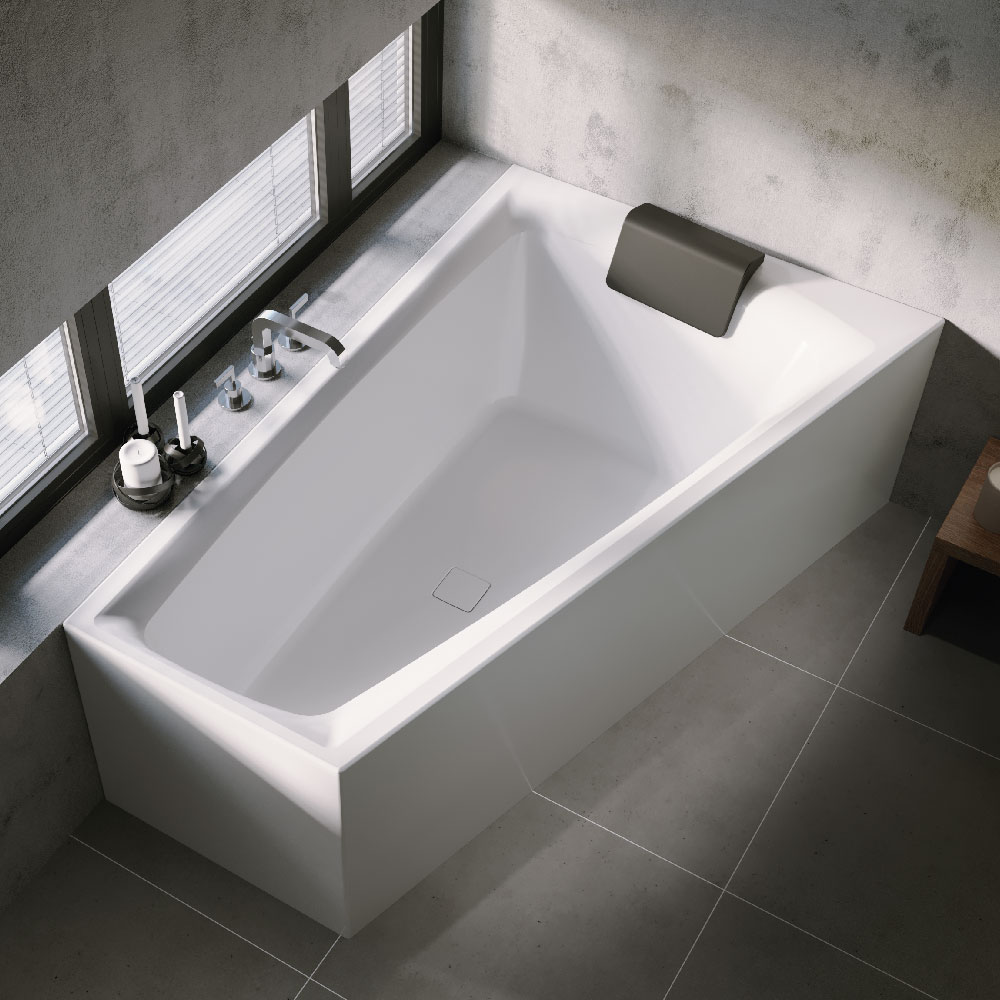 Riho Still Smart Plug&Play wanna z obudową 170x110 cm lewa biała B102008005