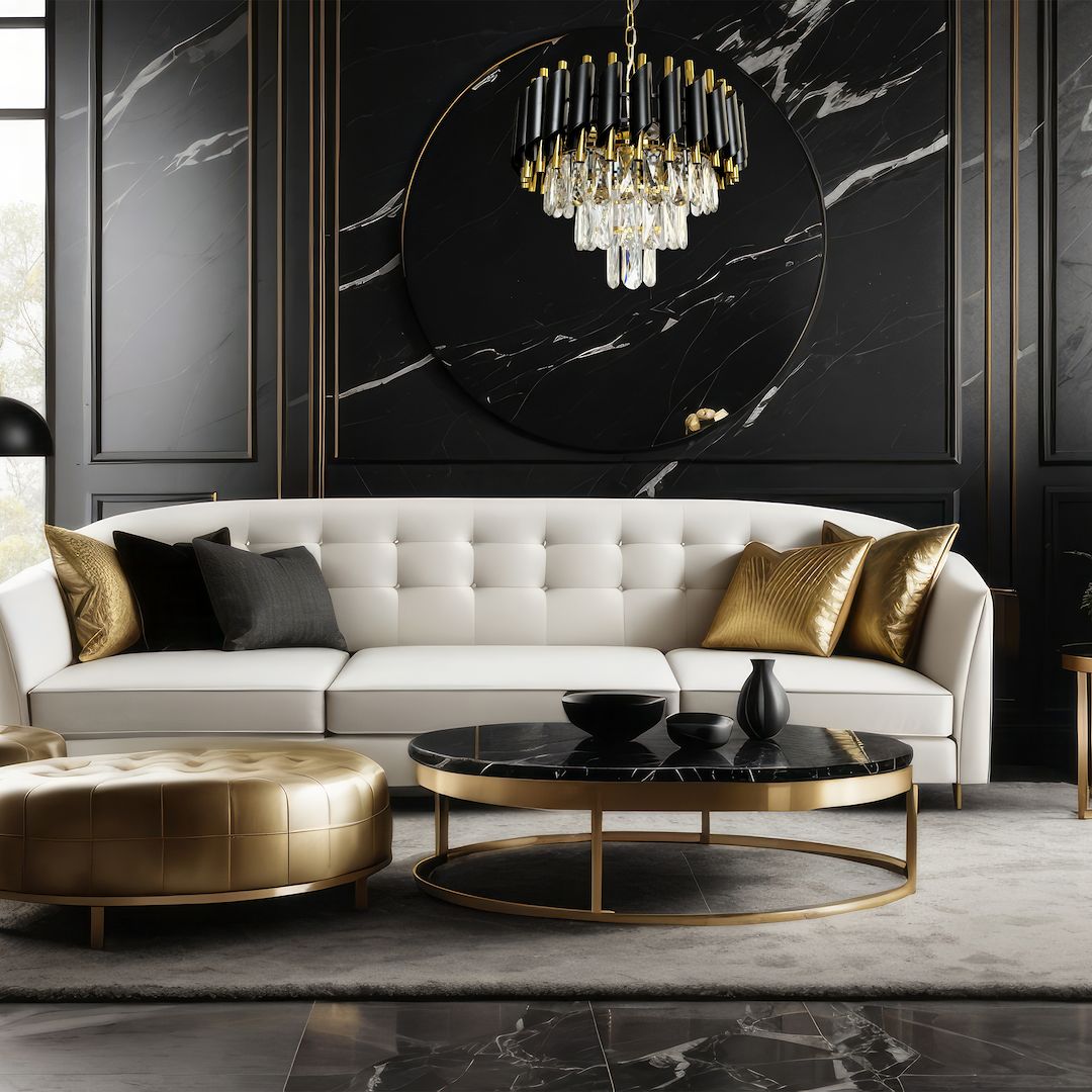 Milagro Cristal lampa wisząca 1x40 W czarna-złota ML1634