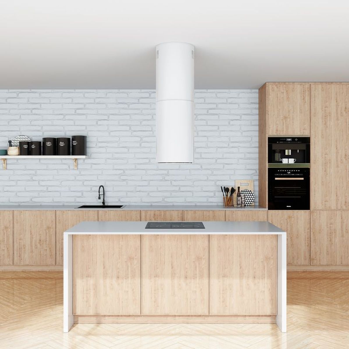 Globalo Silent Quality Heweno Isola okap kuchenny 39 cm wyspowy biały HEWENO_ISOLA_39_2_WHITE