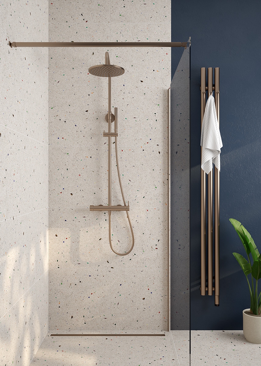 Oltens Stang (e) grzejnik elektryczny 180x15 cm miedź szczotkowana 55111610 - Wysyłka w 24h