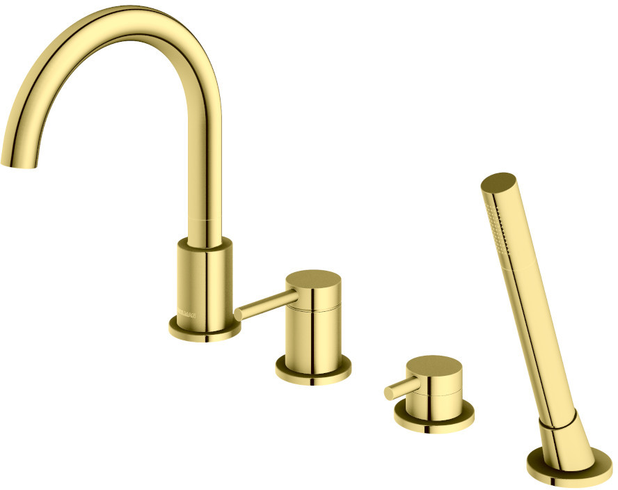 Kohlman Axel Gold bateria wannowo-prysznicowa nawannowa złota QB244AGD