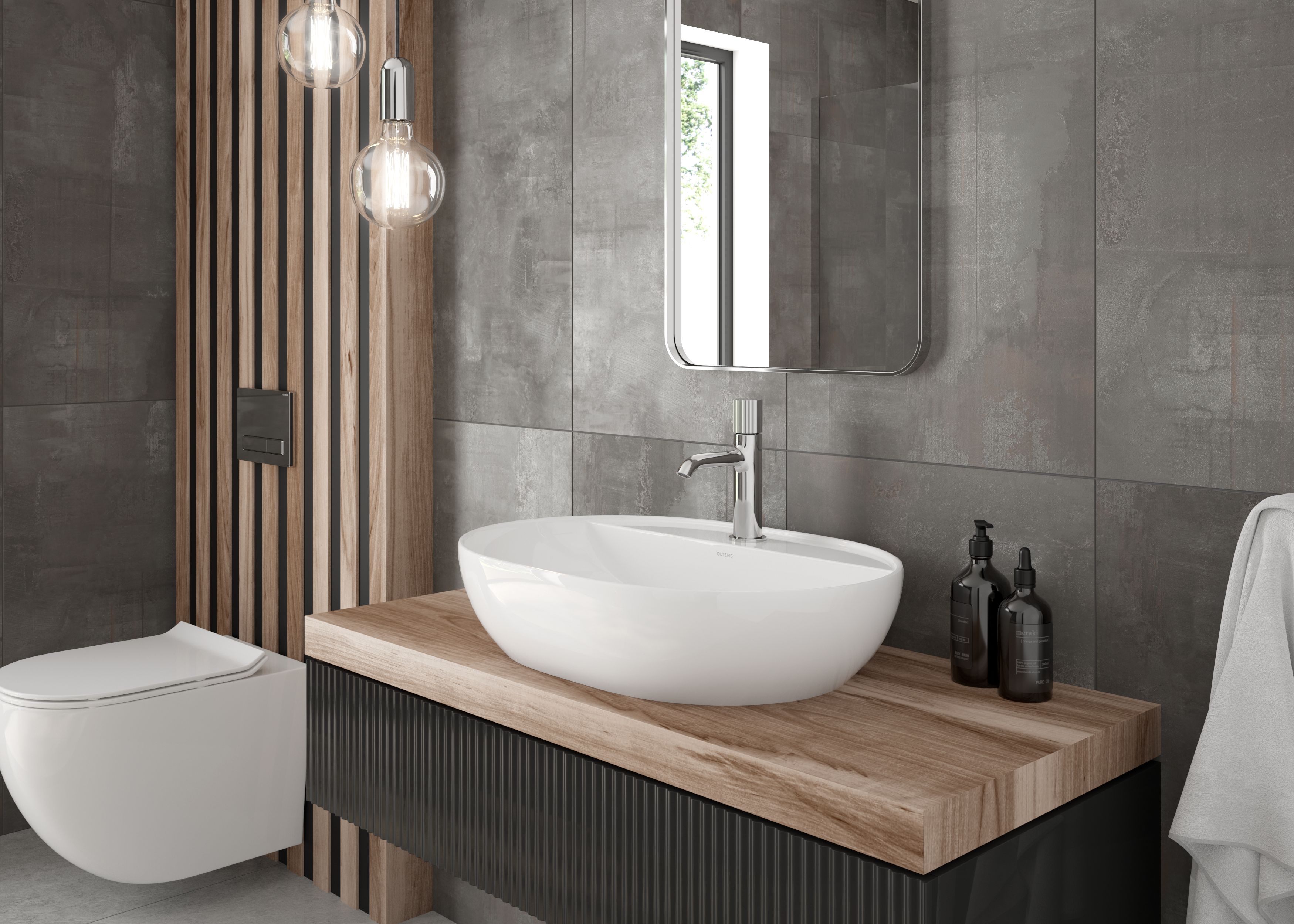 Oltens Hamnes bateria umywalkowa stojąca chrom 32306100 - Wysyłka w 24h