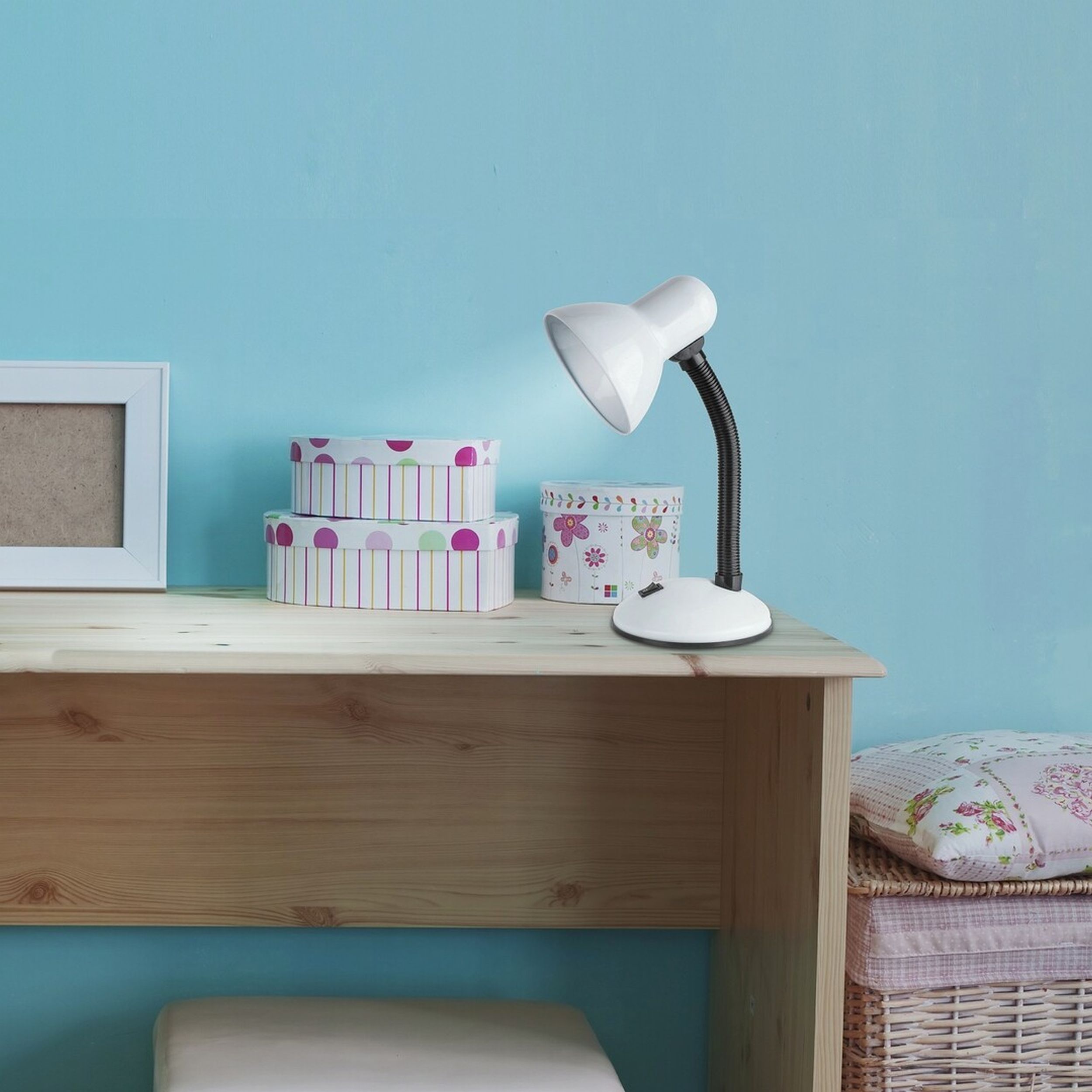 Rabalux Dylan lampa biurkowa 1x40W biały 4168