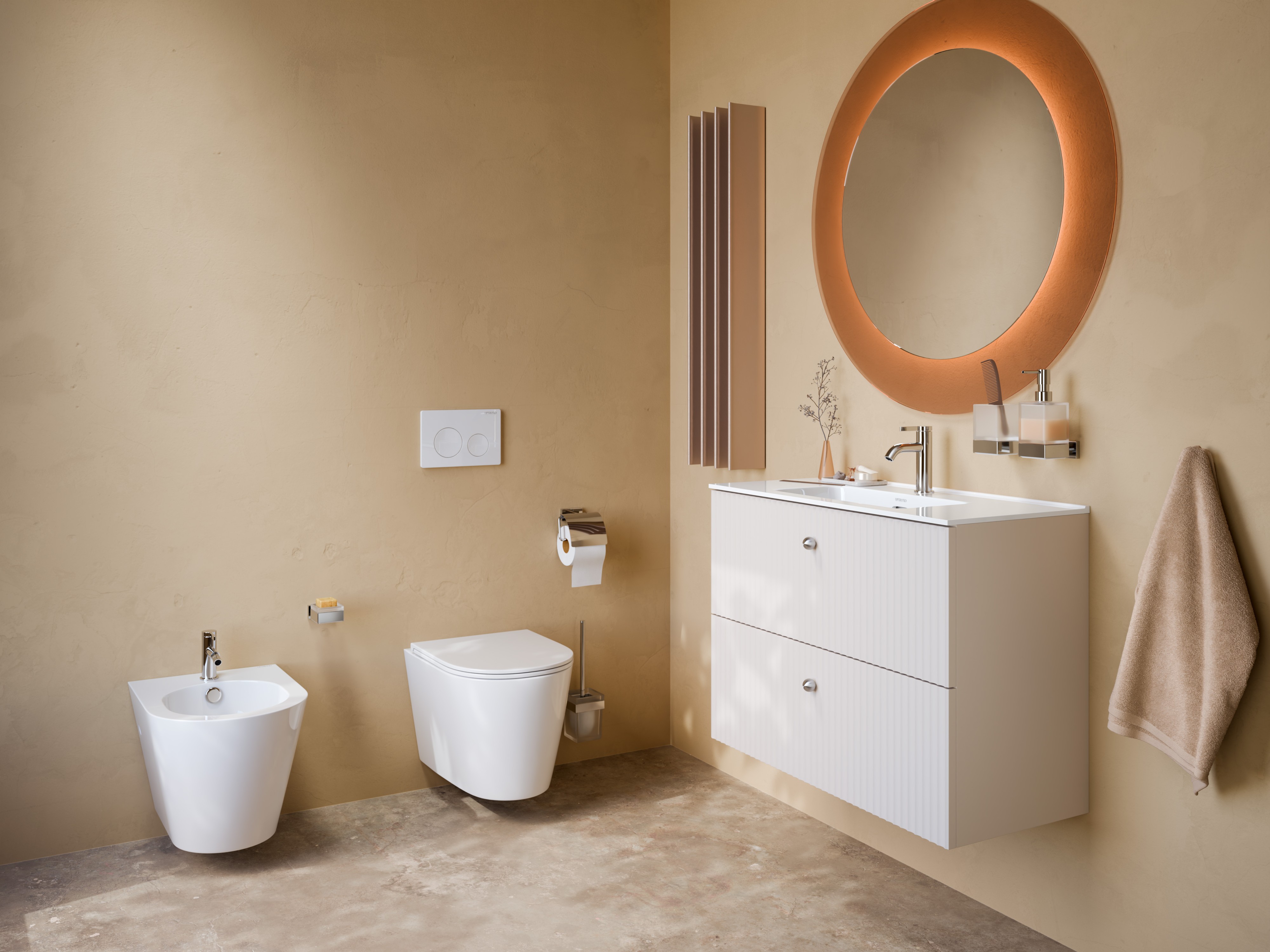 Uptrend Panarea szafka 79,6x38,2x60 cm podumywalkowa wisząca Cloud Grey Mat 005SU8004