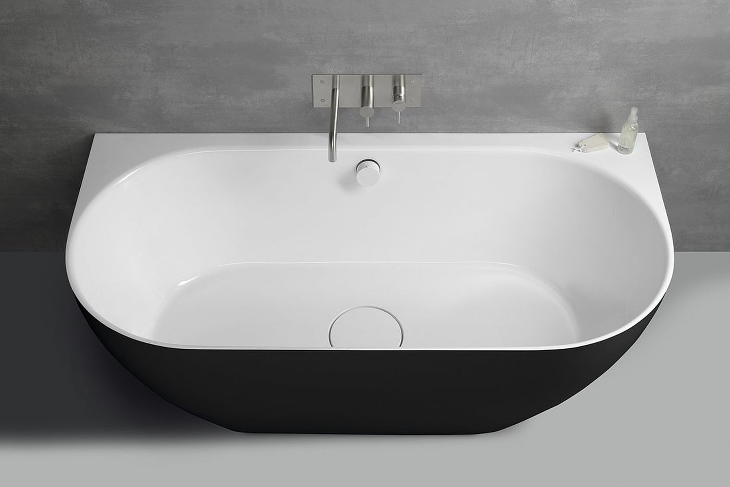 Polysan Pagoda wanna wolnostojąca 170x85 cm przyścienna czarny/biały 10281