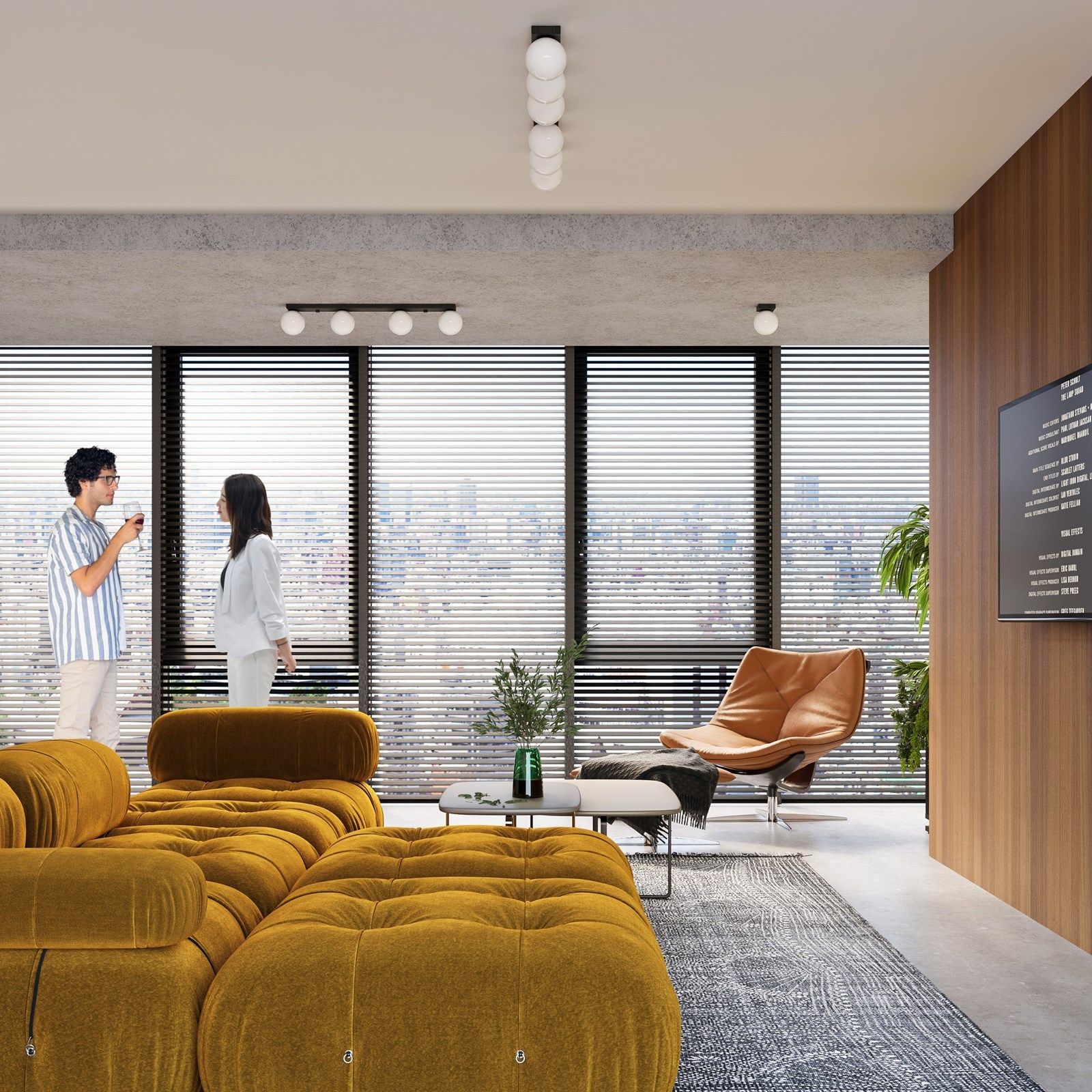 Sollux Lighting Yoli lampa podsufitowa 6x12 W biała-czarna SL.1155