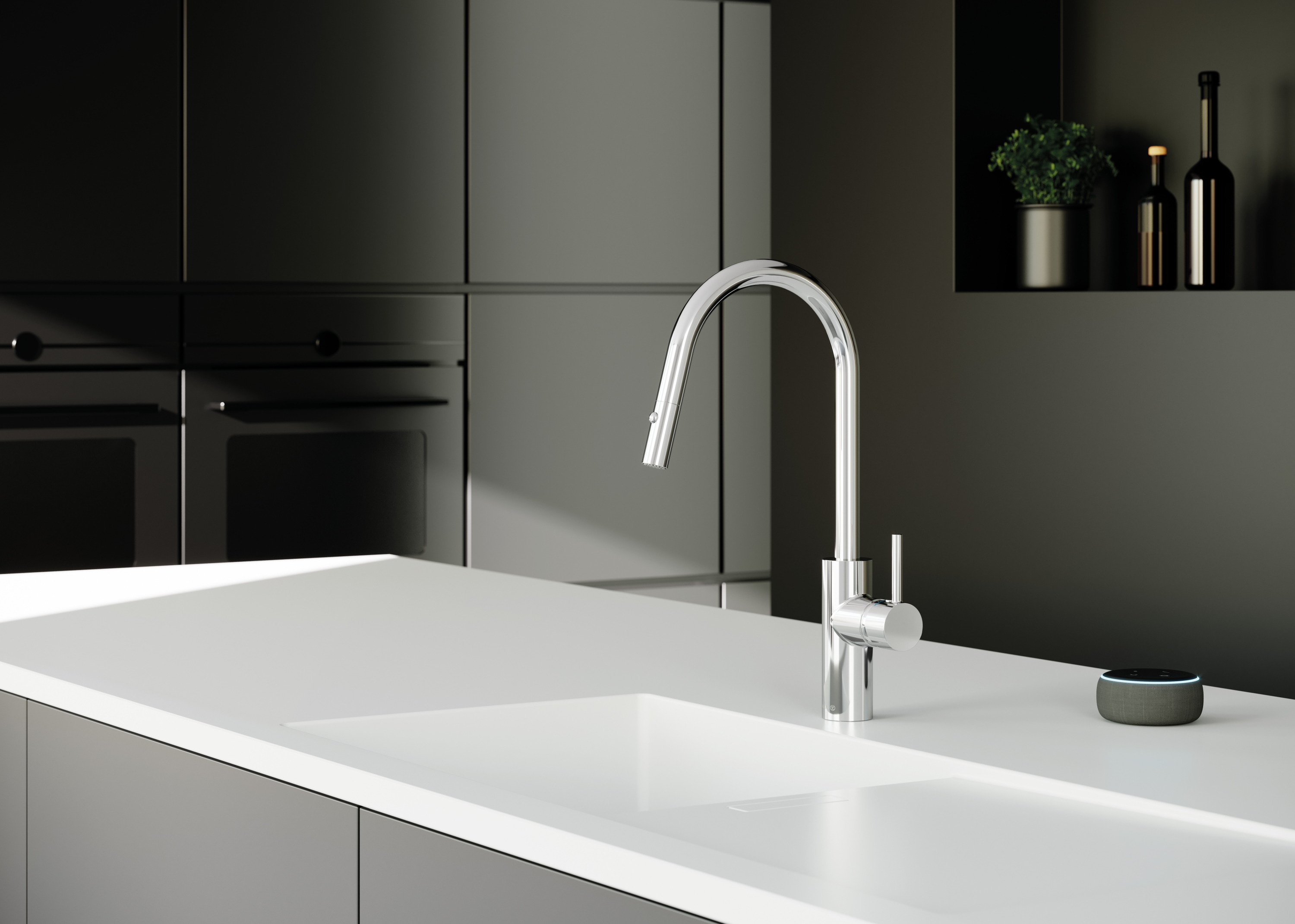 Kludi E-Go Voice bateria kuchenna stojąca chrom 423000577