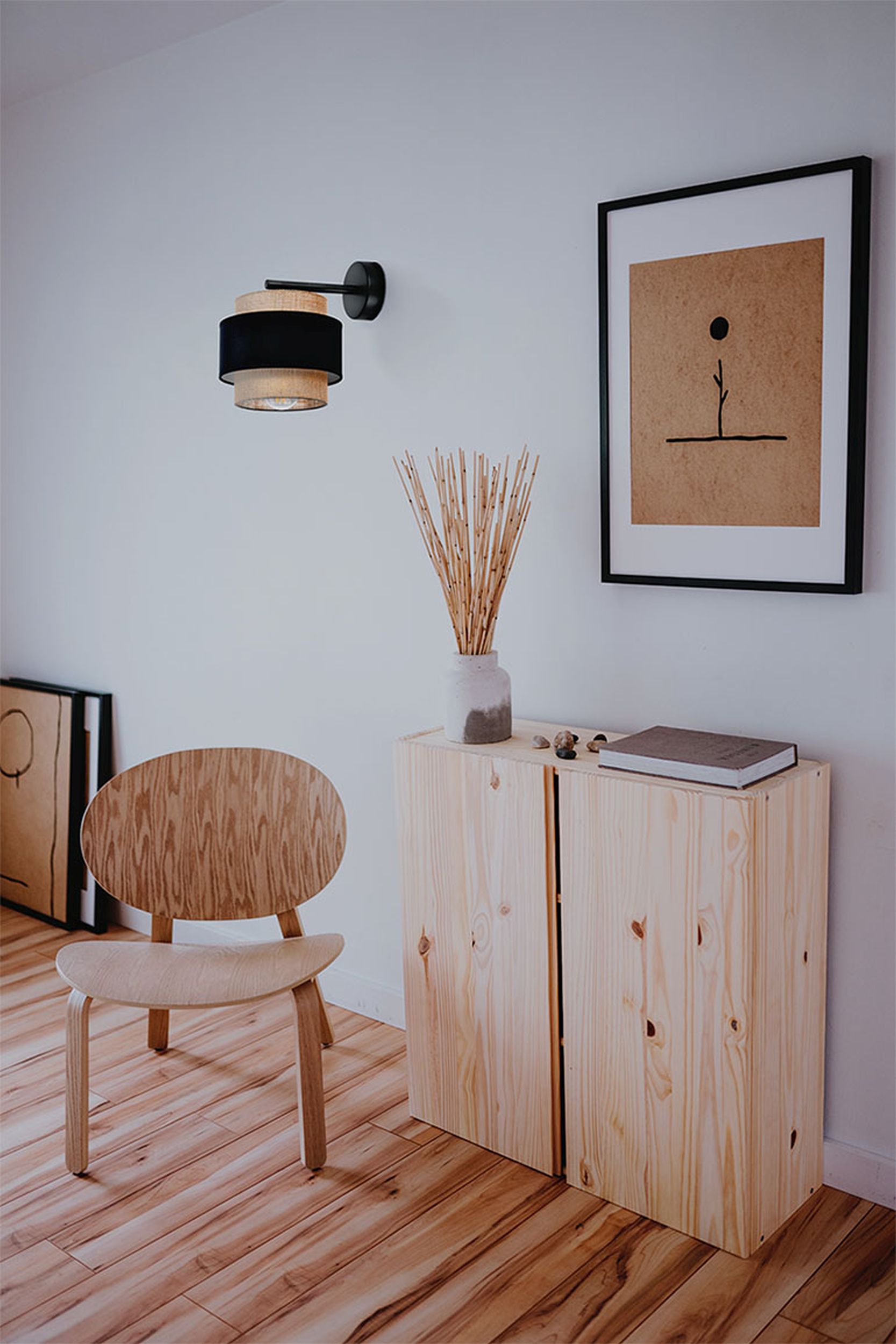 Kaja Gato kinkiet 1x40W czarny/beżowy K-5234