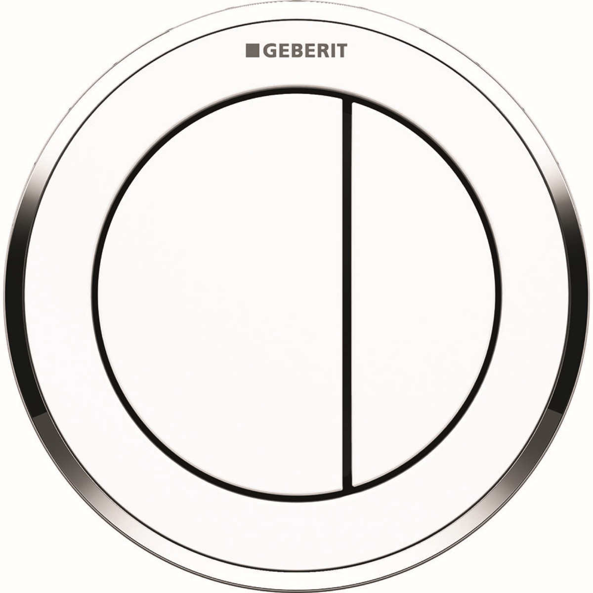 Geberit Typ 10 przycisk spłukujący do WC chrom błyszczący-biały 116.057.KJ.1