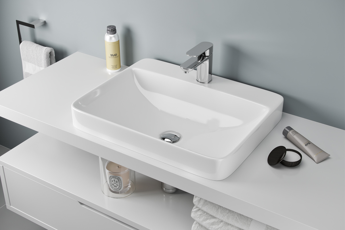 Actima Holmi umywalka 60x47,7 cm nablatowa biała CEAC.3201.590.WH