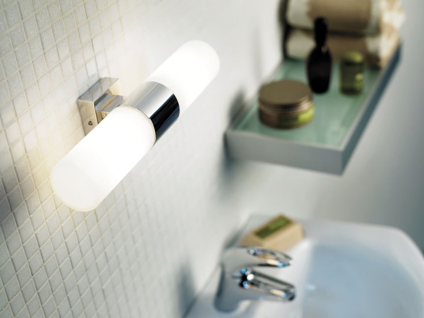 Nordlux Tangens kinkiet 2x25 W biały opal-chrom 17141029