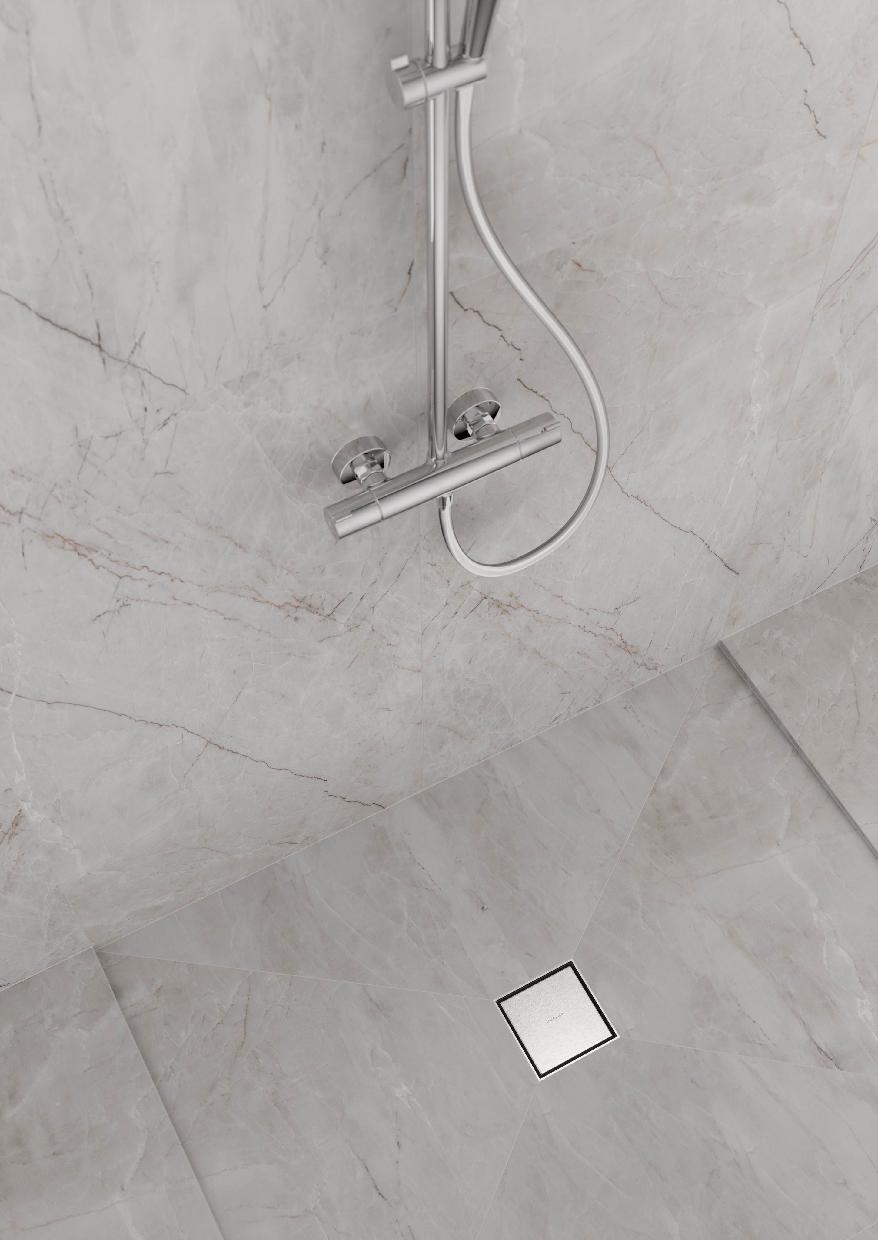 Hansgrohe RainDrain Brilliance odpływ prysznicowy 15 cm stal szlachetna szczotkowana 56251800