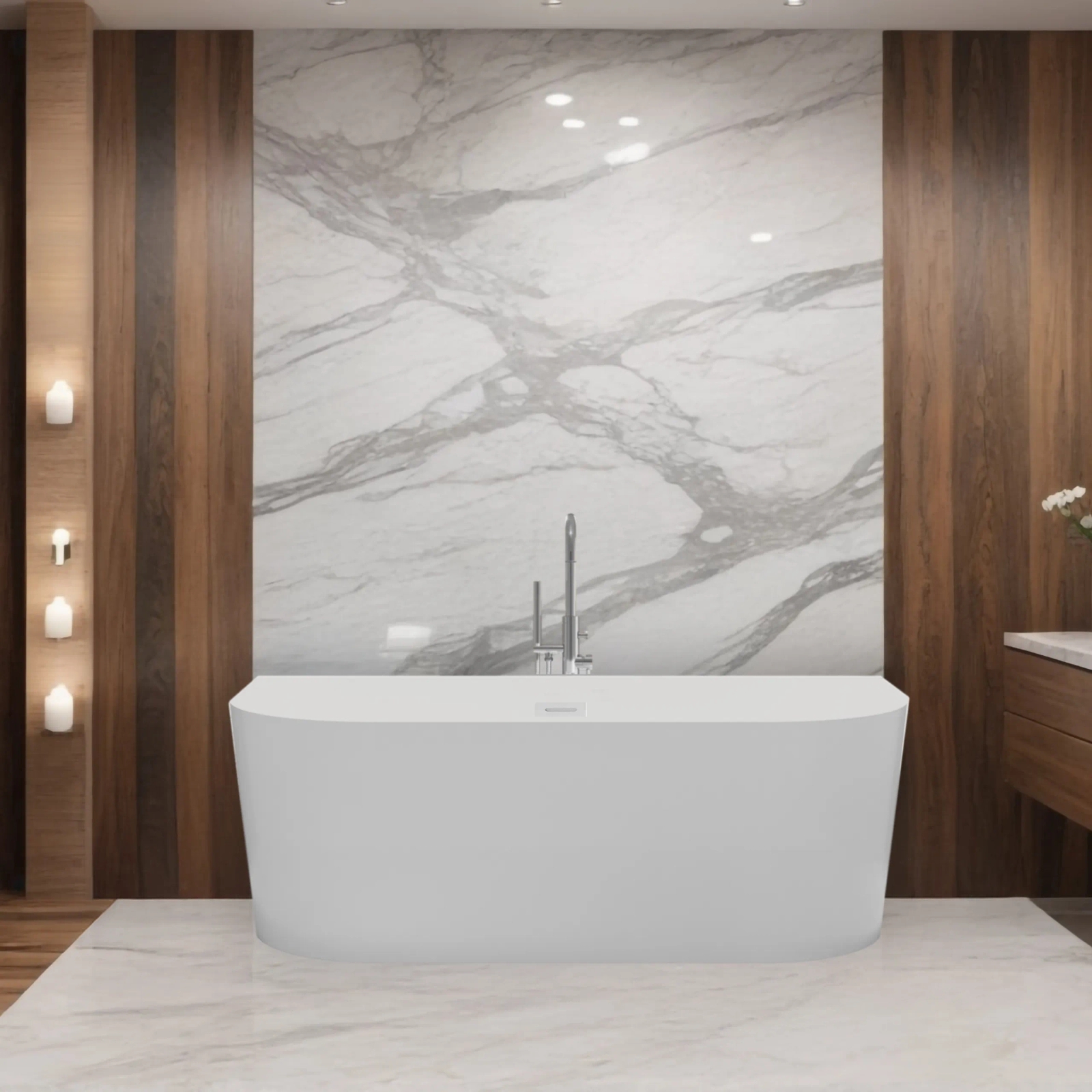 Balneo Viva wanna przyścienna 150x75 cm owalna biała J0101010102-1