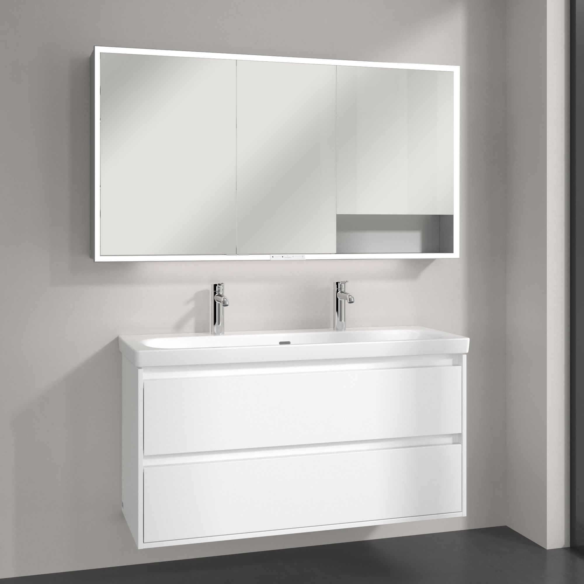 Villeroy & Boch My View+ szafka 140x16,8x75 cm z lustrem aluminium A4811400