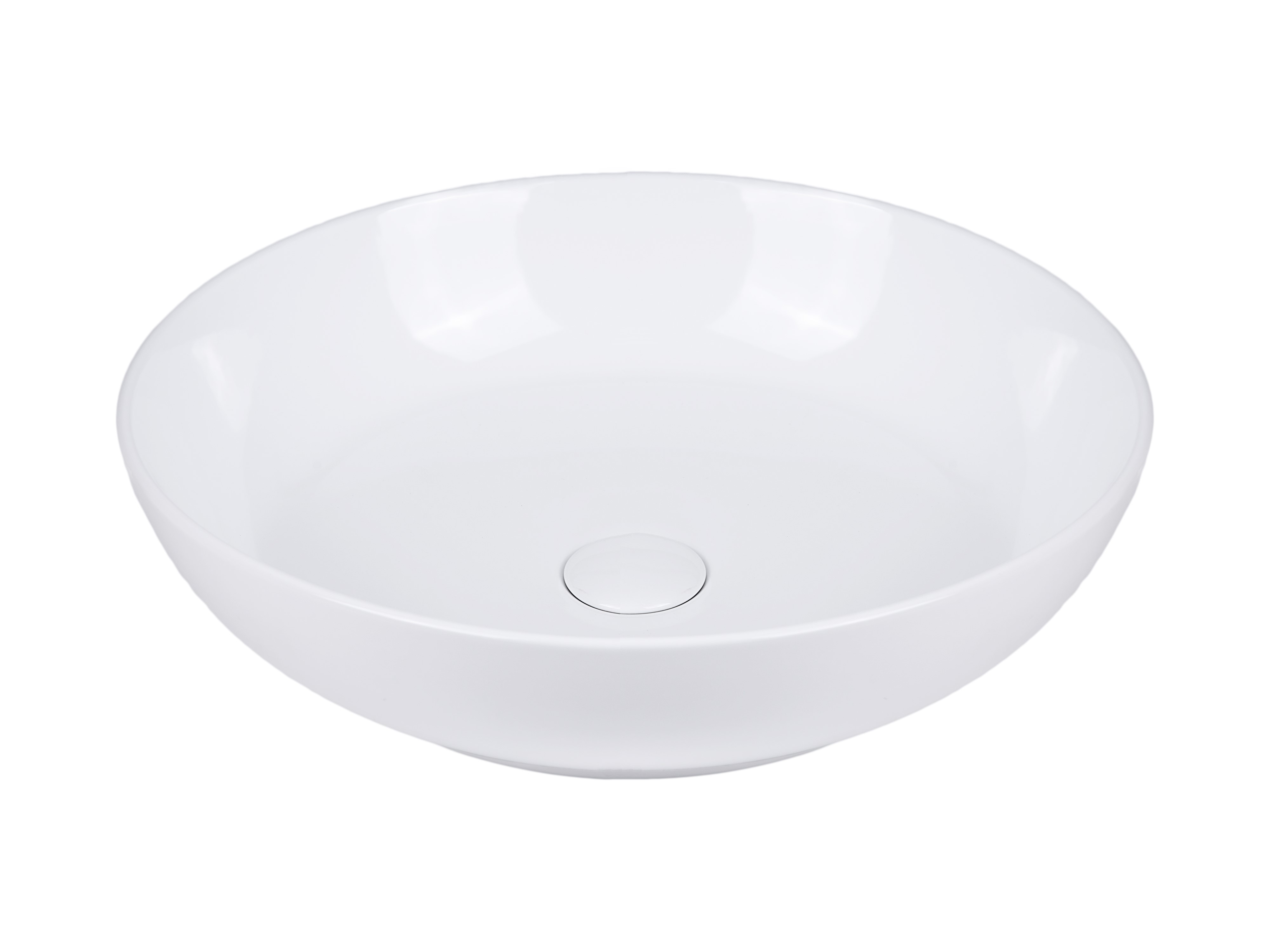 Uptrend Lena XL umywalka 47,5x47,5 cm nablatowa okrągła biały połysk UP4005-1