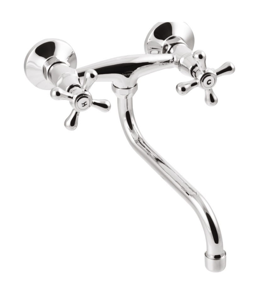 Invena Roma bateria umywalkowa ścienna chrom BC-21-00S