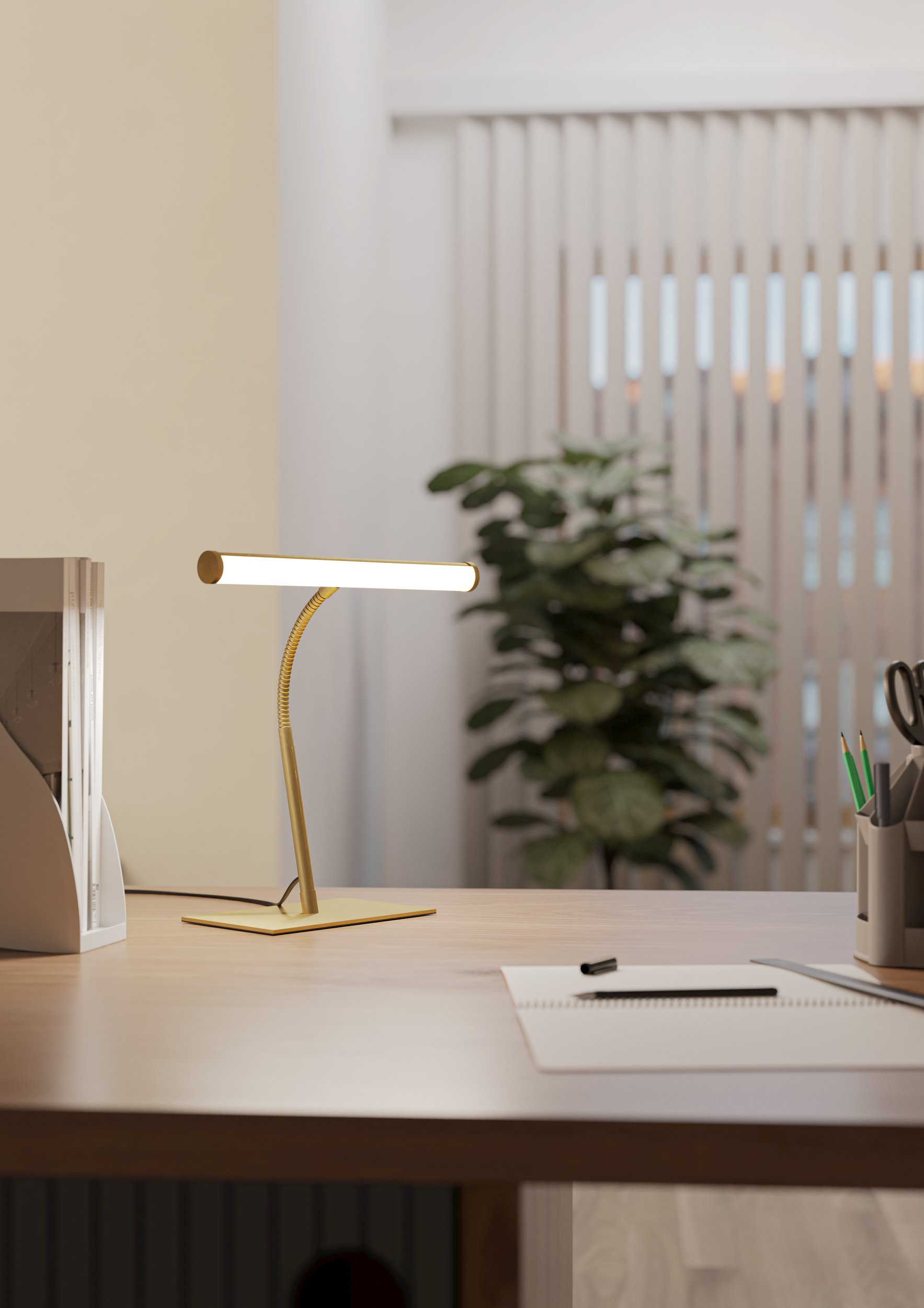 Eglo Riccione lampa biurkowa 1x6 W mosiądz szczotkowany 901983