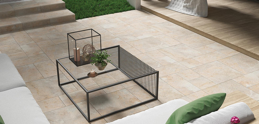 Paradyż Burlington płytka podłogowa 59,5x89,5 cm STR tarasowa ivory piaskowy mat