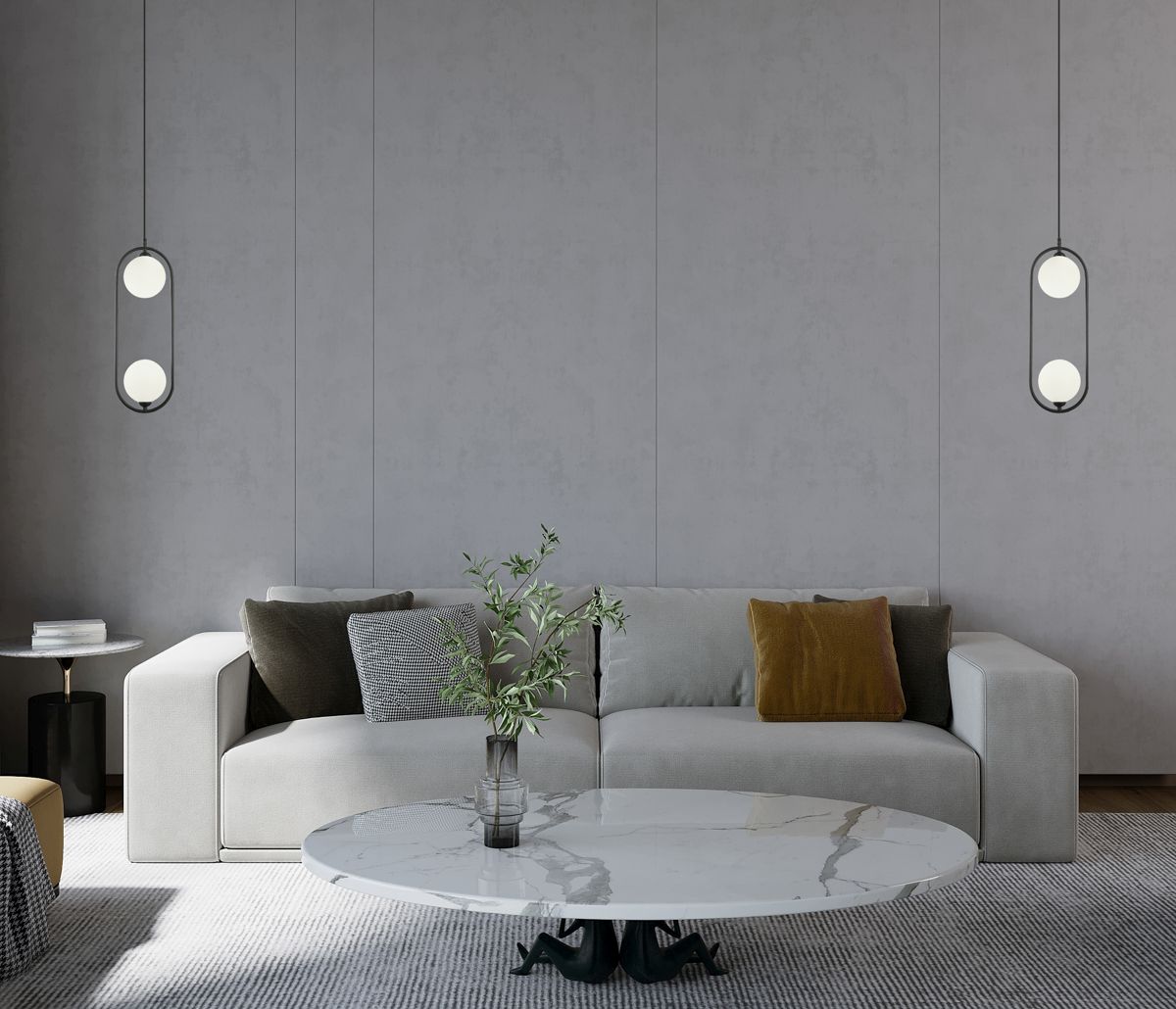 Italux Lupus lampa wisząca 2x25 W czarna PND-3965-2-BK