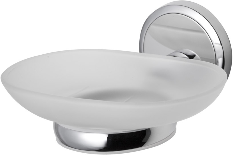 BISK Seduction mydelniczka ścienna chrom-biała 03580