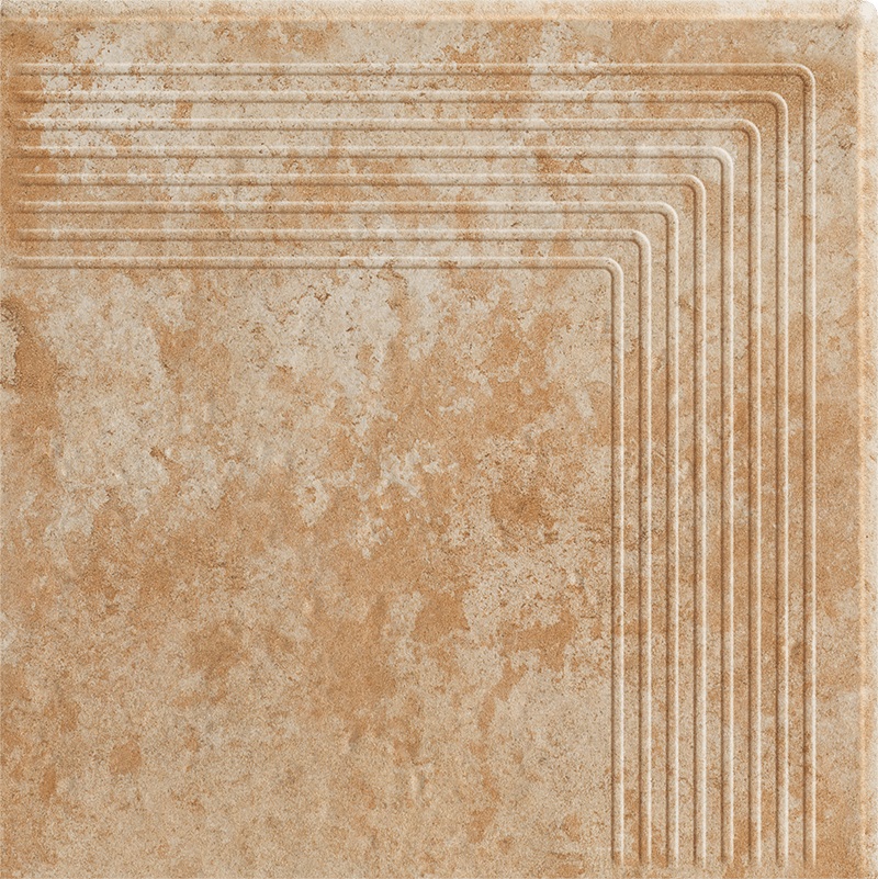 Paradyż Ilario stopnica 30x30 cm narożna STR ochra mat
