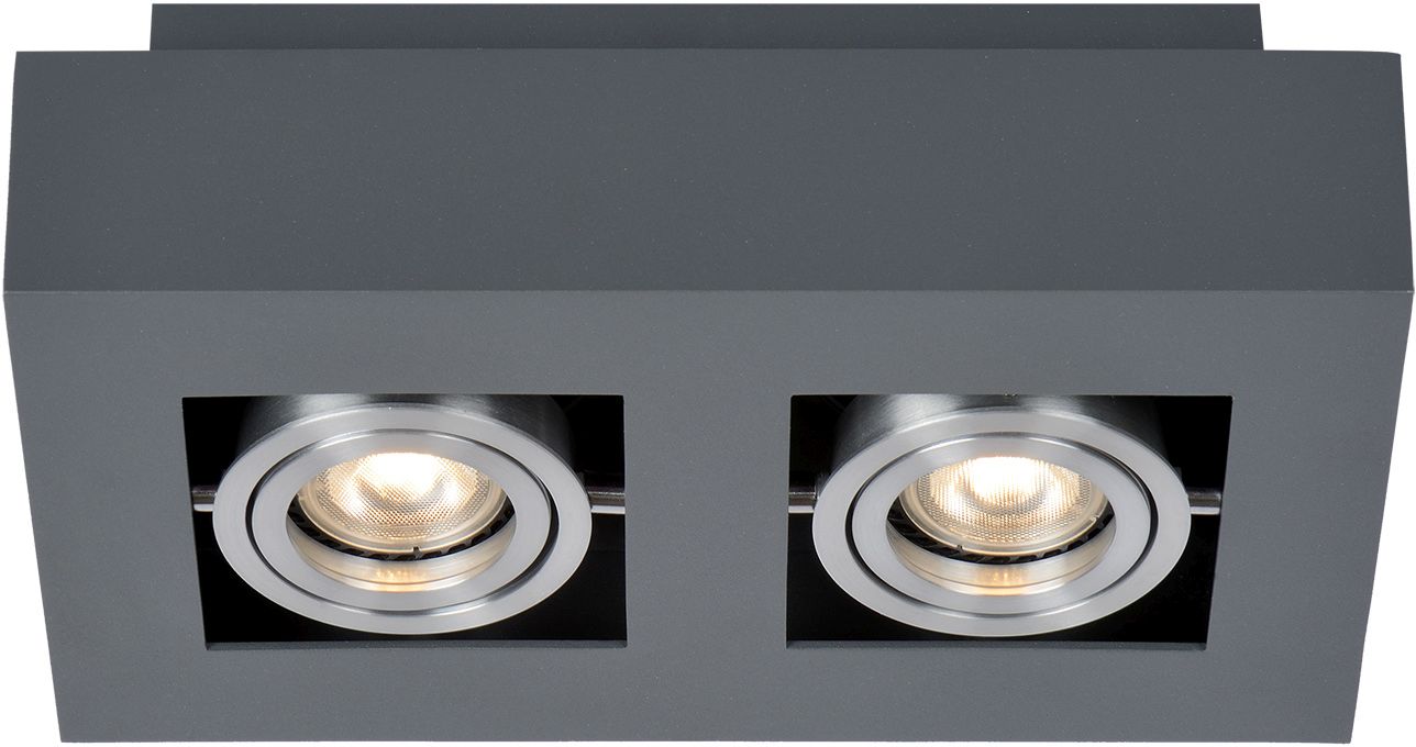 Italux Casemiro lampa podsufitowa 2x50 W czarna-aluminium IT8002S2-BK/AL