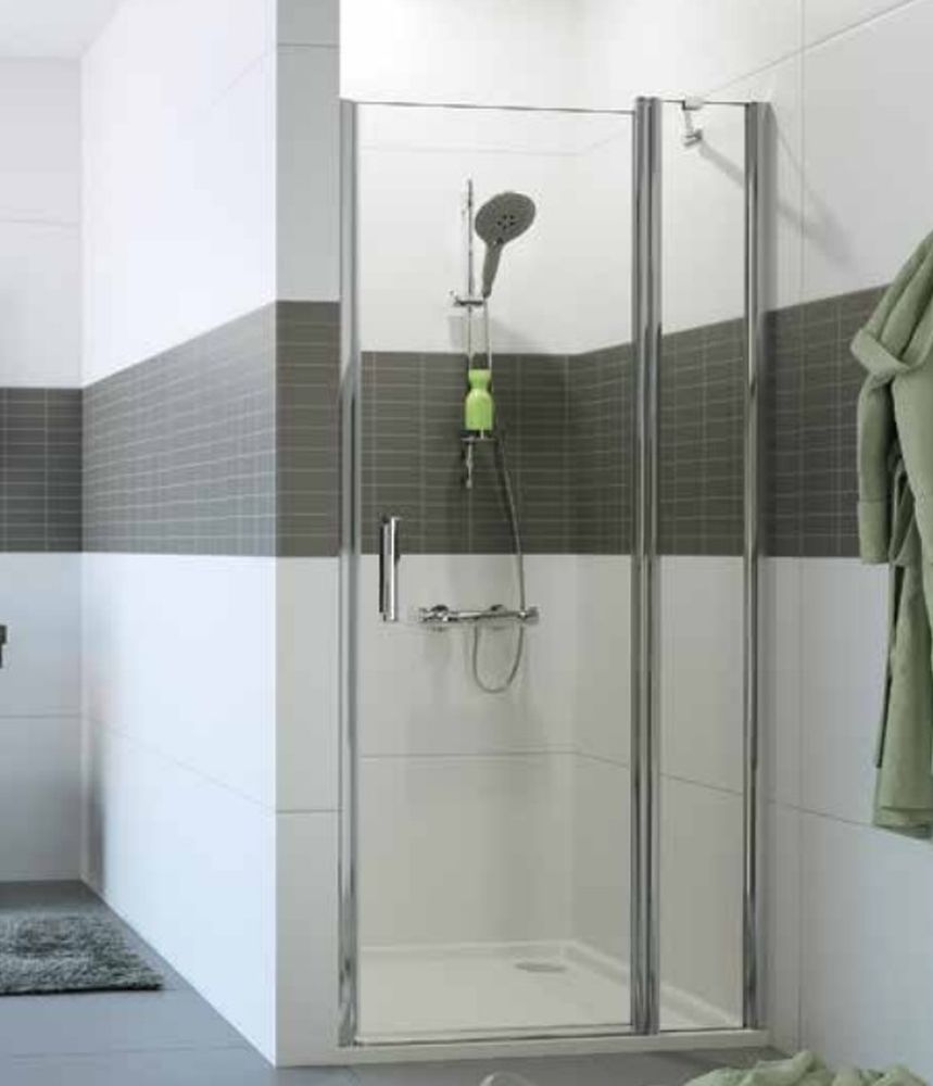 Hüppe Classics 2 4-kąt drzwi prysznicowe 120 cm srebrny połysk/szkło przezroczyste C23213.069.321