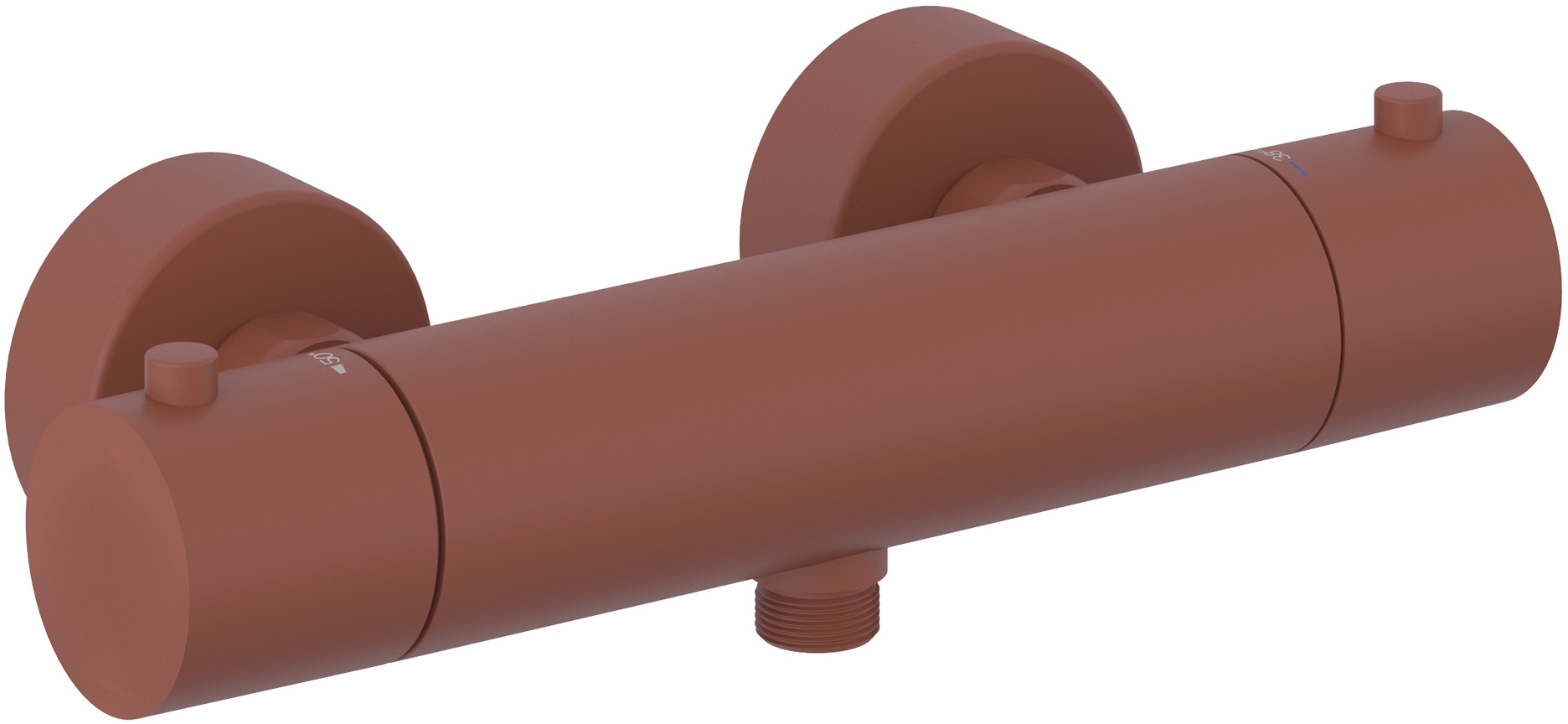 Kludi Objekta bateria prysznicowa ścienna termostatyczna koralowy mat 35200O538