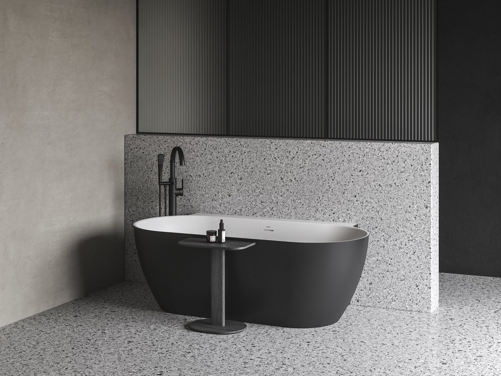 Ravak Freedom W II Tec wanna przyścienna 170x87 cm czarny/biały CC71700000