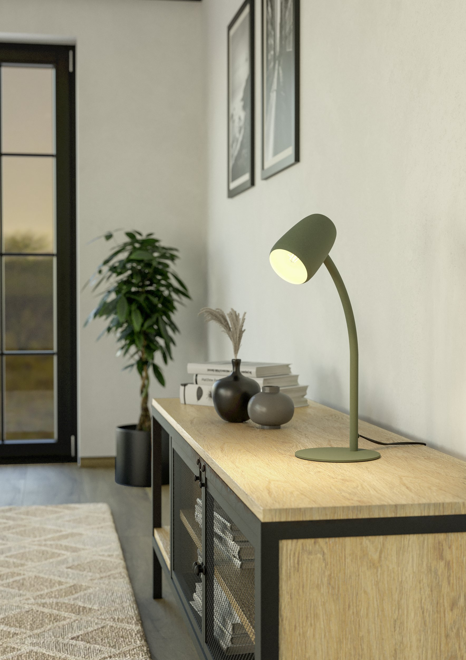 Eglo lampa biurkowa 1x18 W zielona 901831