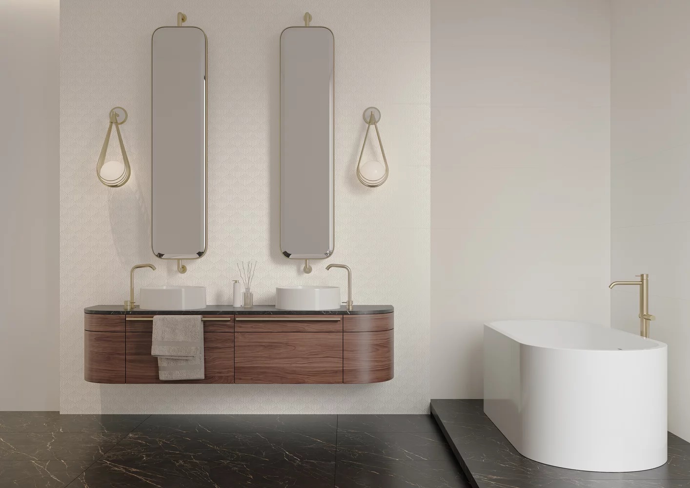 Paradyż Puris White płytka ścienna rekt. dekor b 119,8x39,8 cm biała