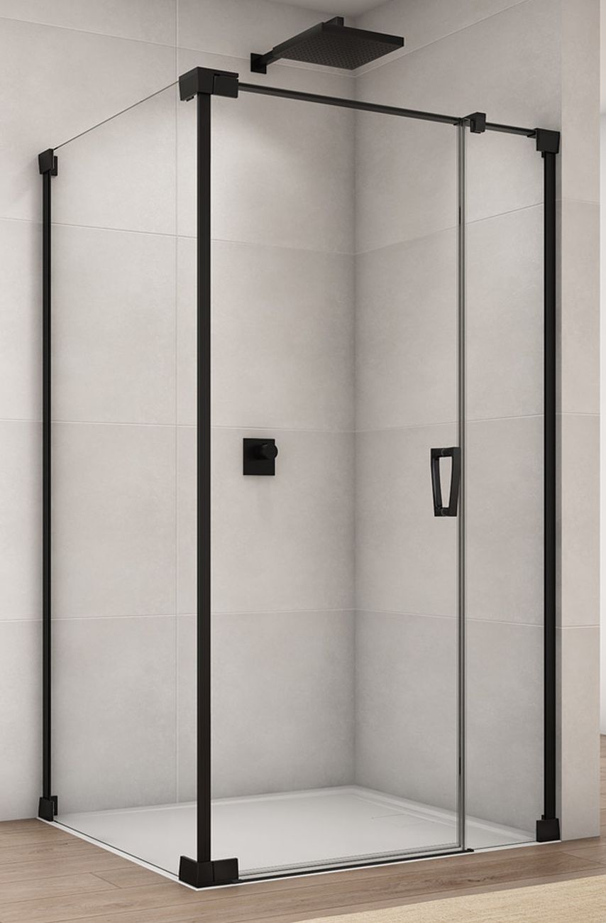 Ronal Cadura drzwi prysznicowe 100 cm lewe czarny mat/szkło przezroczyste CA31CG1000607