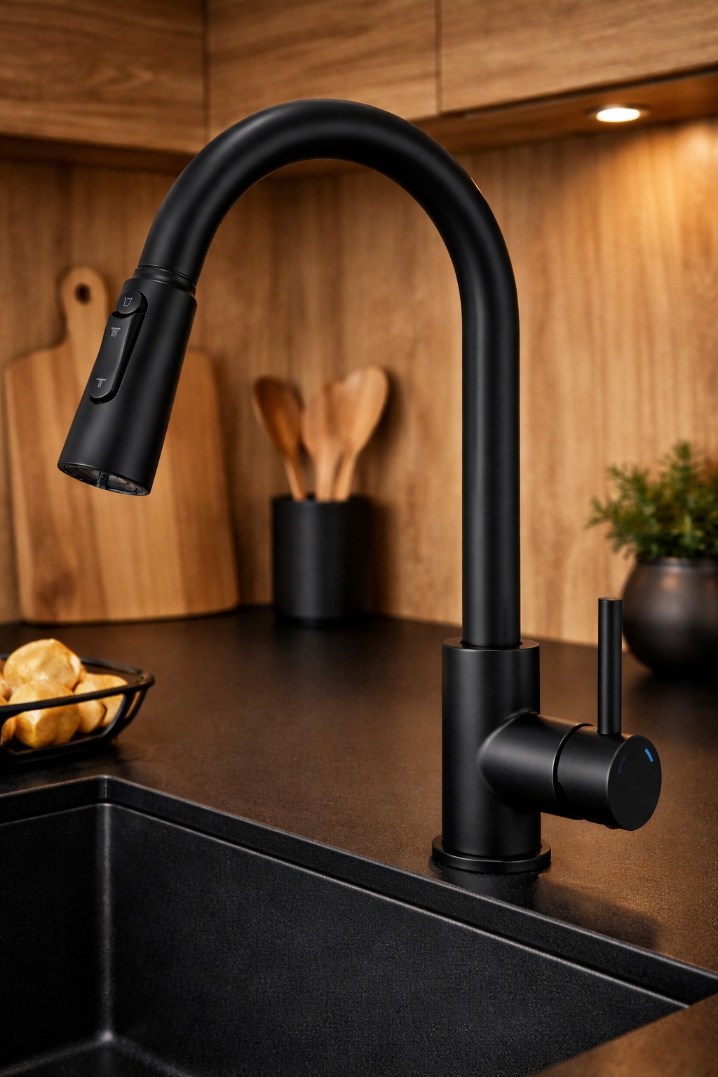 Ruvetti Camellia bateria kuchenna do filtra wody stojąca czarna 1004MB - Wysyłka w 24h