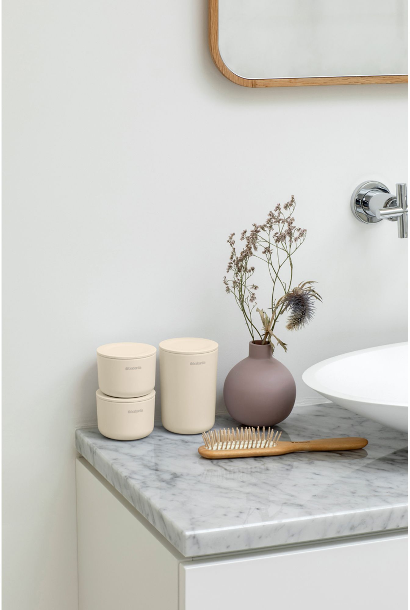 Brabantia ReNew zestaw 3 pojemników łazienkowych beżowy 223501 - Wysyłka w 24h