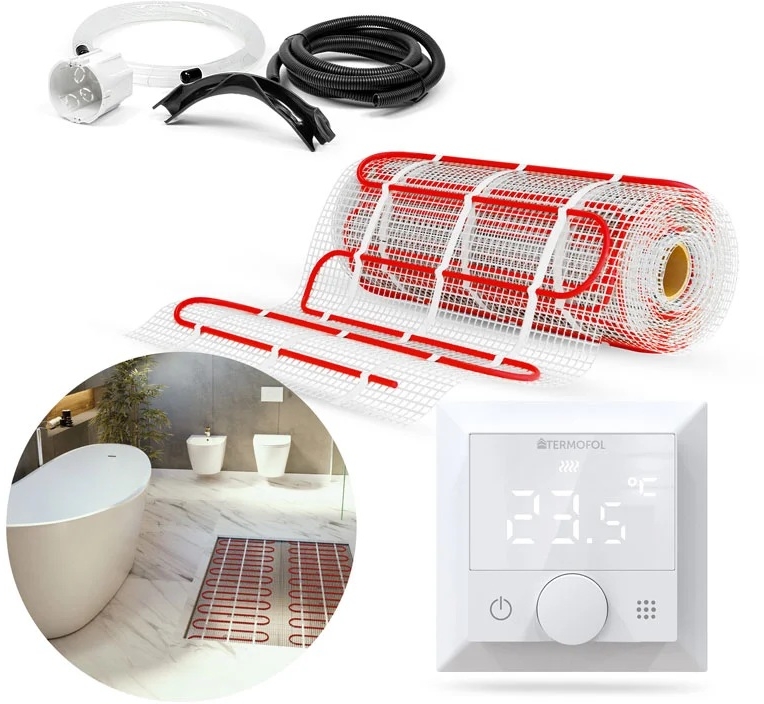 Termofol TF-HM zestaw mata grzewcza 12 m2 z termoregulatorem TF-H5 TF-HM-150.120.H5