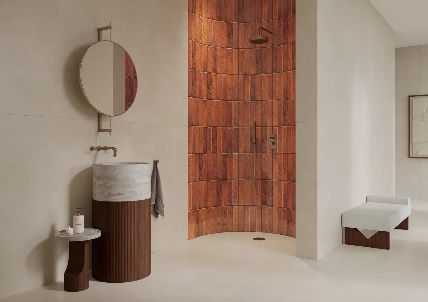 Paradyż Monpelli płytka ścienna 29,8x6,5 cm brązowa