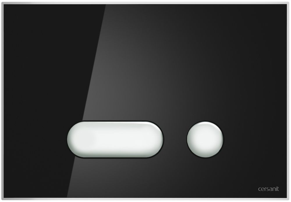 Cersanit Intera przycisk spłukujący do WC szkło czarne/chrom S97-023 - Wysyłka w 24h
